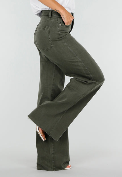 NEW020926 Groene Tall Jeans met Straight Leg