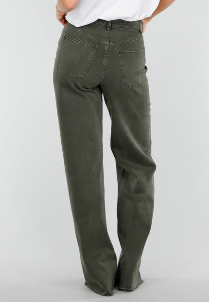 NEW020926 Groene Tall Jeans met Straight Leg