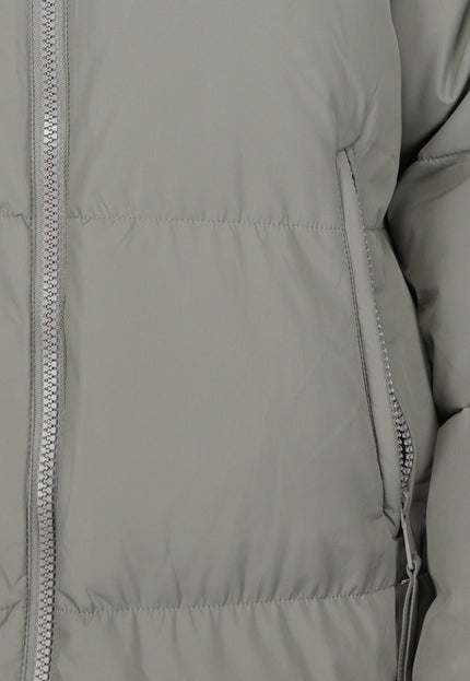 WINTER Grijze Lange Puffer Winterjas
