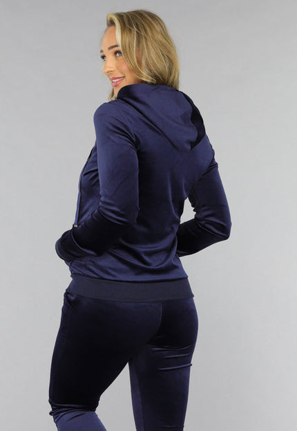 NEW0210 Zacht Donkerblauw Huispak met Capuchon