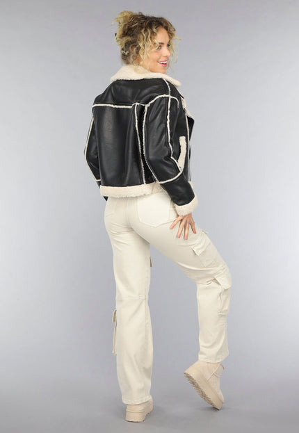NEW0210 Zwarte Lammy Biker Jas