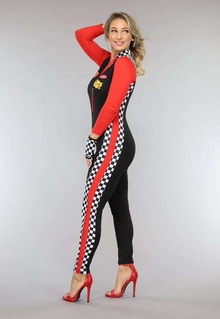 CARNA30 Racer Pitspoes Kostuum met Patches