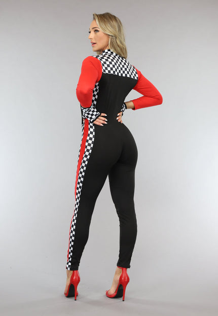 CARNA30 Racer Pitspoes Kostuum met Patches