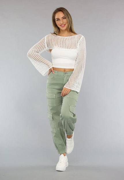 NEW0304 Witte Bolero met Wijduitlopende Mouwen