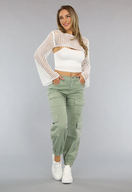 NEW0304 Witte Bolero met Wijduitlopende Mouwen