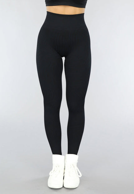 NEW0305 Zwarte Sportlegging met Zebra print
