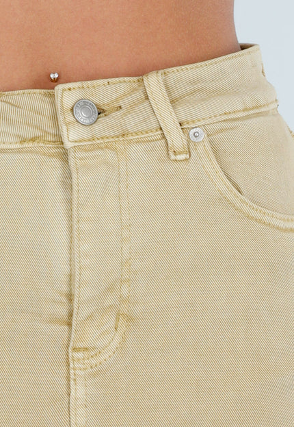 NEW030626 Beige Denim Skort met Stretch