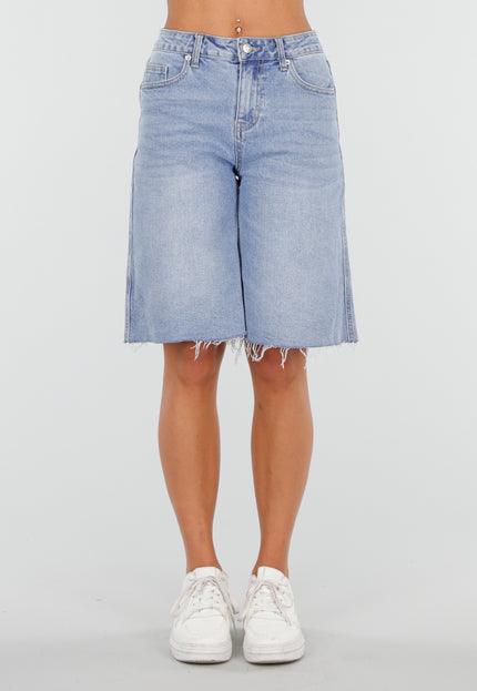 NEW030626 Lichtblauwe Denim Bermuda Short
