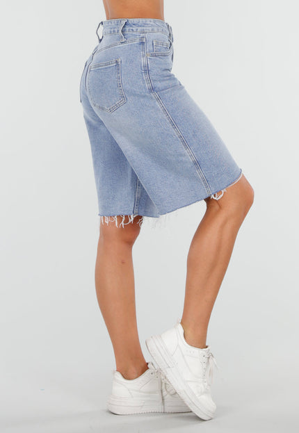 NEW030626 Lichtblauwe Denim Bermuda Short
