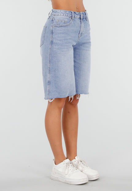 NEW030626 Lichtblauwe Denim Bermuda Short
