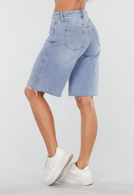 NEW030626 Lichtblauwe Denim Bermuda Short