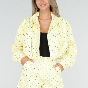 NEW030626 Pastelgele Polkadot Two Piece Set