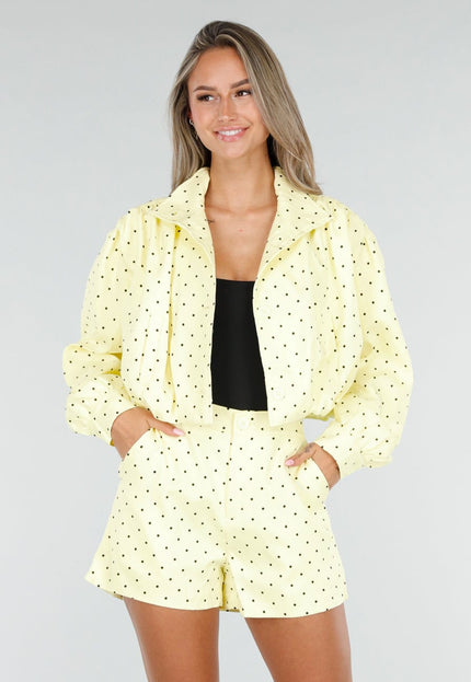 NEW030626 Pastelgele Polkadot Two Piece Set