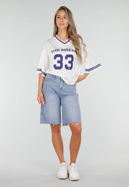NEW030626 Witte Mesh Stretch Jersey T-Shirt