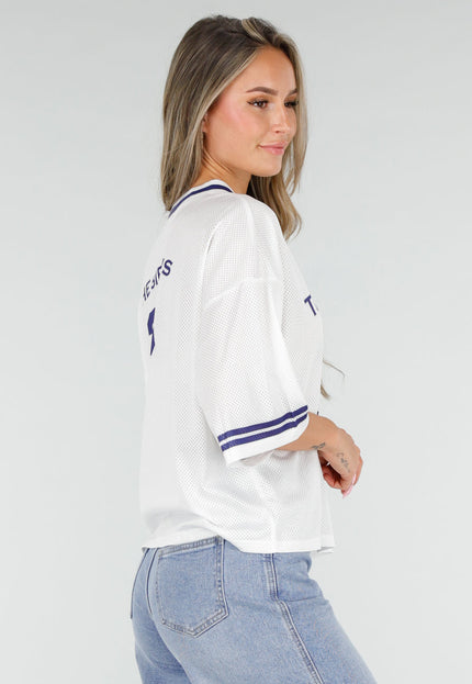 NEW030626 Witte Mesh Stretch Jersey T-Shirt
