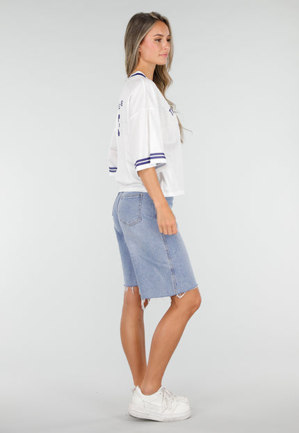NEW030626 Witte Mesh Stretch Jersey T-Shirt