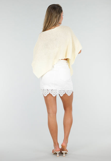NEW030626 Witte Rok met Kanten Zoom