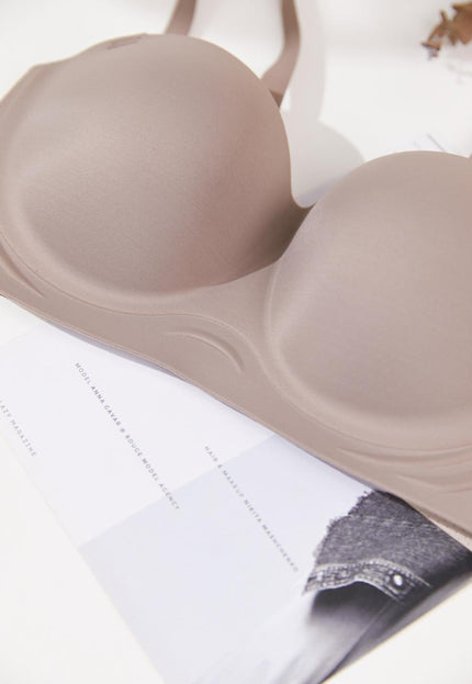 NEW0307 De Perfecte Strapless BH in Soft Bruin