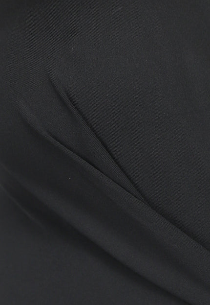 NEW0307 Tall Zwarte Stretchy Jumpsuit met Ceintuur