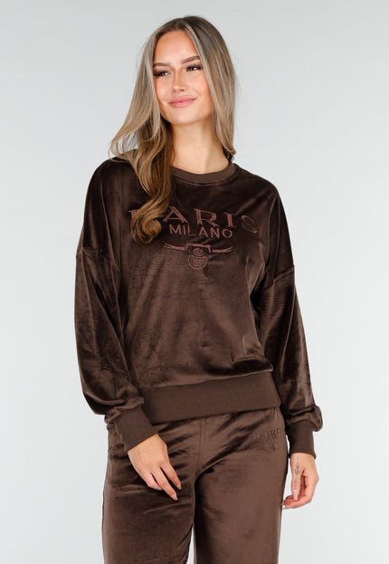 OP=OP.48.NL Velours Stretch Huispak in Bruin