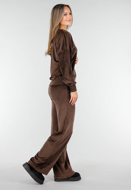 OP=OP.48.NL Velours Stretch Huispak in Bruin