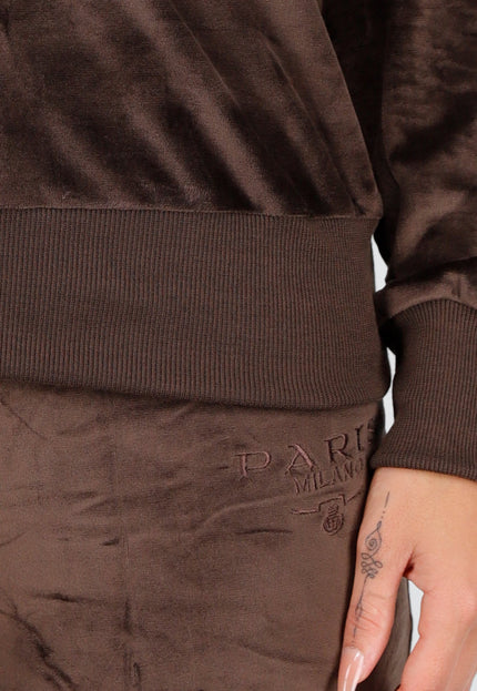 OP=OP.48.NL Velours Stretch Huispak in Bruin