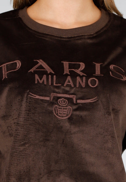 OP=OP.48.NL Velours Stretch Huispak in Bruin