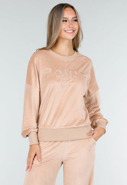 OP=OP.48.NL Roze Velours Stretch Joggingpak