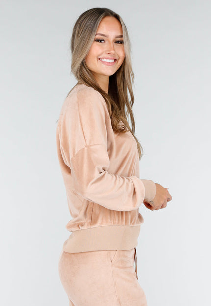 OP=OP.48.NL Roze Velours Stretch Joggingpak