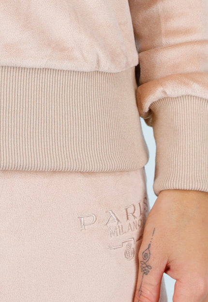 OP=OP.48.NL Roze Velours Stretch Joggingpak