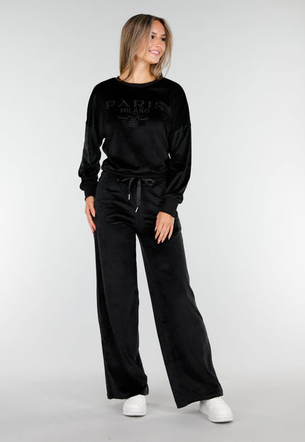 NEW030925 Zwart Velours Stretch Huispak