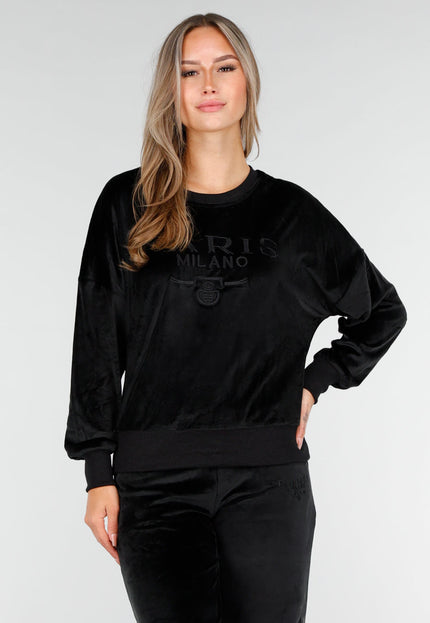 NEW030925 Zwart Velours Stretch Huispak