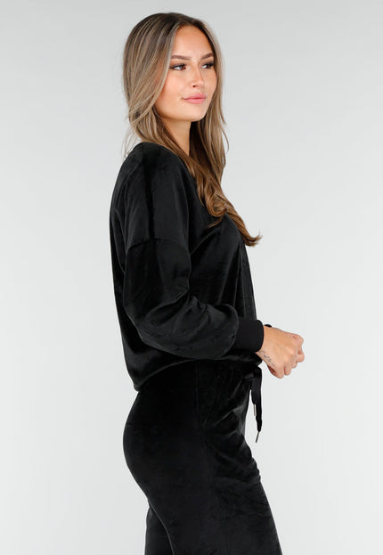 NEW030925 Zwart Velours Stretch Huispak