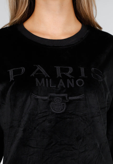 NEW030925 Zwart Velours Stretch Huispak