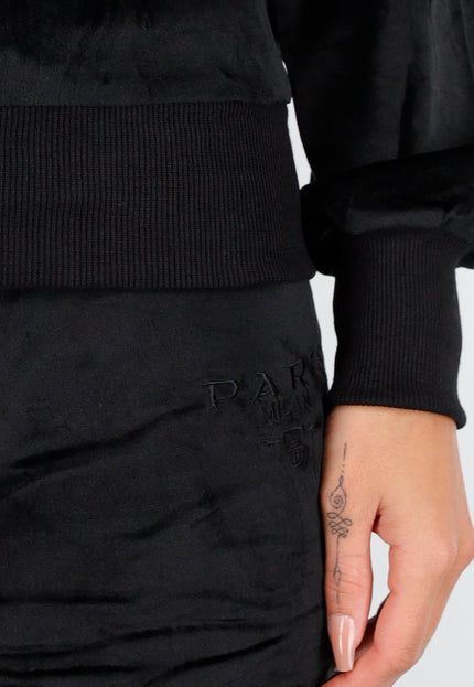 NEW030925 Zwart Velours Stretch Huispak