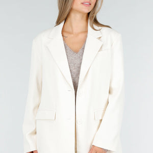 NEW030925 Crème Oversized Blazer