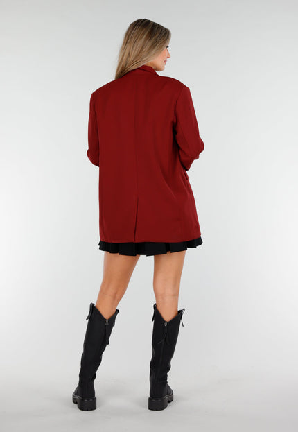 NEW030925 Bordeauxrode Oversized Blazer