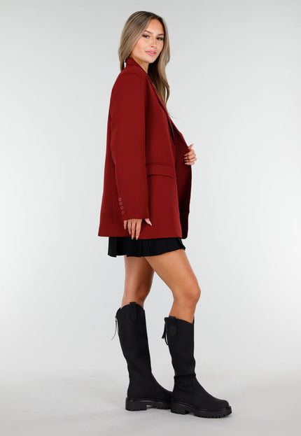 NEW030925 Bordeauxrode Oversized Blazer