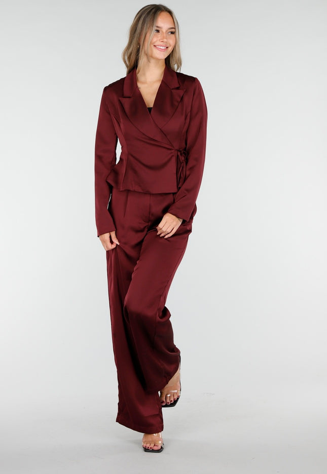 OP=OP.03.R Bordeauxrode Wrap Blazer