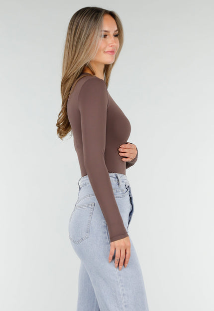 NEW030925 Skins Bruine Stretch Bodysuit