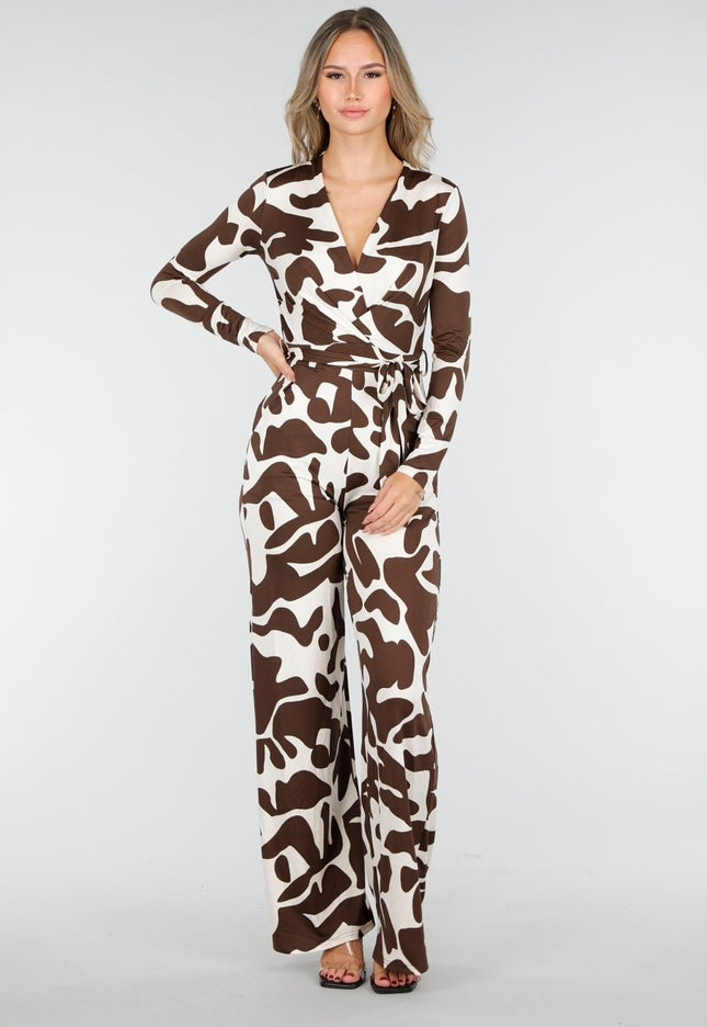 NEW030925 Bruine Stretch Jumpsuit