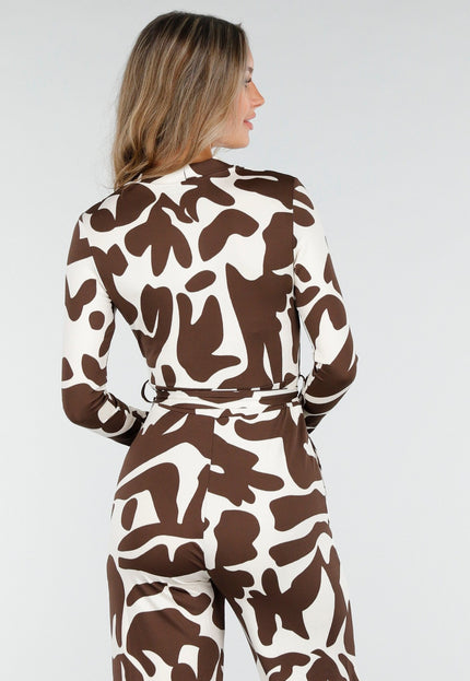 NEW030925 Bruine Stretch Jumpsuit