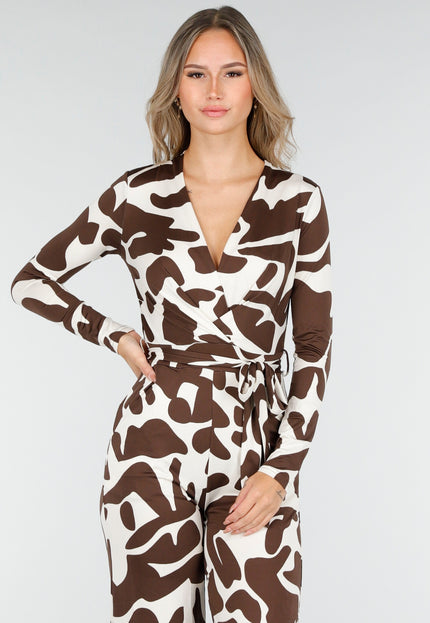 NEW030925 Bruine Stretch Jumpsuit