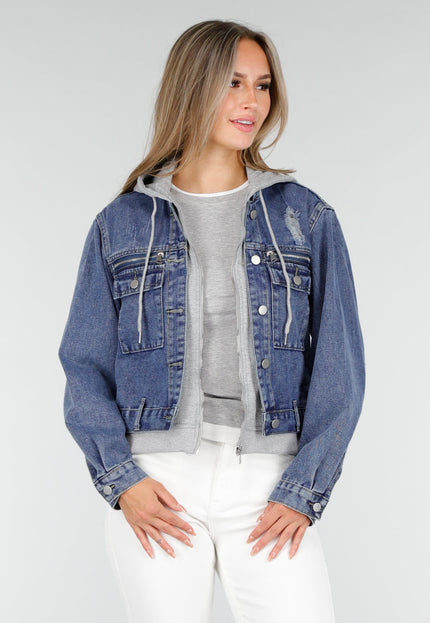 OP=OP.AV.09 Denim Jas met Capuchon