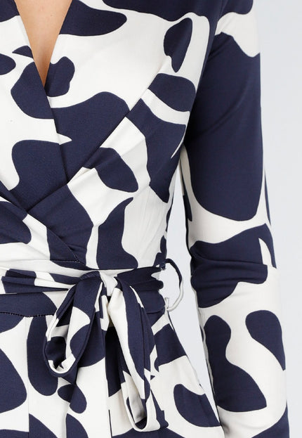 NEW030925 Donkerblauwe Stretch Jumpsuit