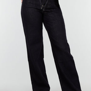 Redial Jeans Donkere Stretch Jeans met Strikkoord