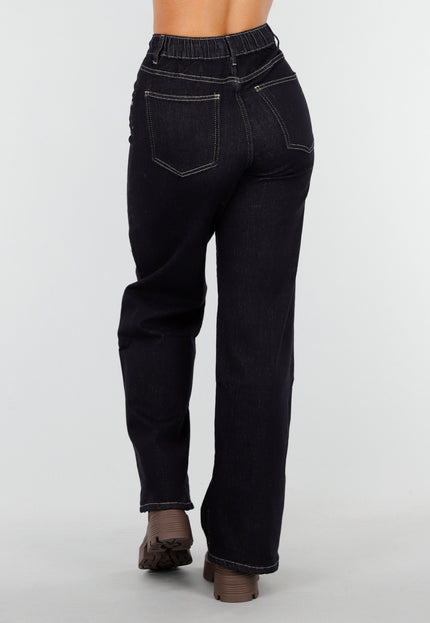 Redial Jeans Donkere Stretch Jeans met Strikkoord