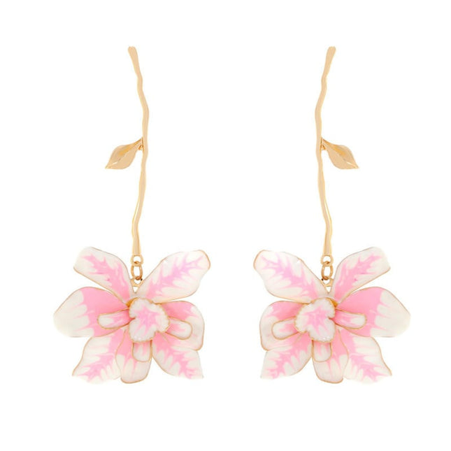NEW030925 Oorbellen met Bloemhanger