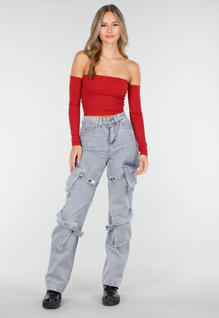 NEW030925 Rode Off Shoulder Top