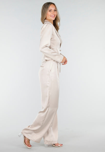 NEW030925 Satijnen Pantalon Champagne